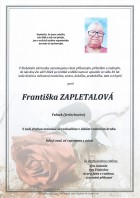 září2022_Parte Zapletalová Františka_Fulnek