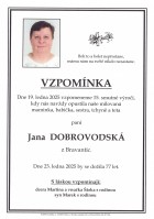 Vzpomínka Dobrovská Jana