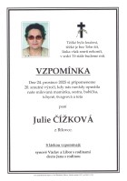 Vzpomínka Čížková Julie