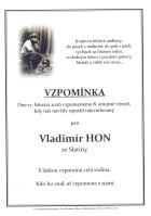 Vzpomínka Hon Vladimír