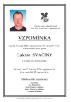 Vzpomínka Svačina Lukáš