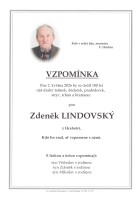 Vzpomínka Lindovský Zdeněk