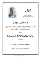 Vzpomínka Lušňáková Marie