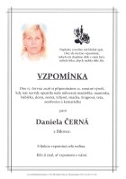 Vzpomínka Černá Daniela