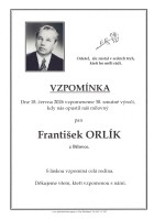 Vzpomínka Orlík František