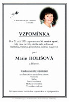 Vzpomínka Holišová Marie